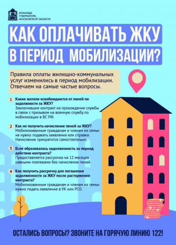 Правила оплаты ЖКУ в период мобилизации